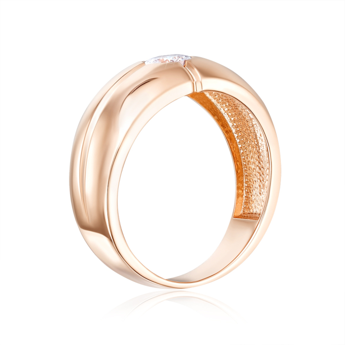 Золотое кольцо с фианитом. Артикул 13883/01/0/22