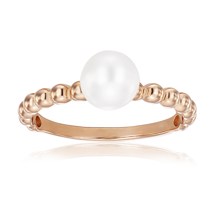 Золотое кольцо с жемчугом. Артикул 18071/01/0/2163