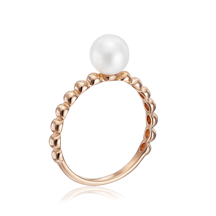 Золотое кольцо с жемчугом. Артикул 18071/01/0/2163