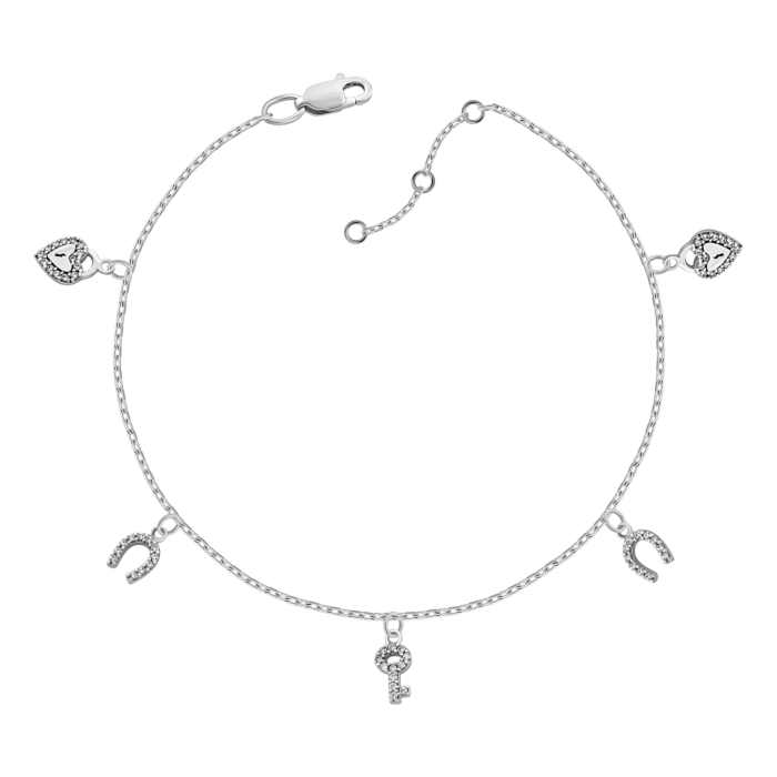 Золотой браслет на ногу.Артикул UG5БС609(н)Би