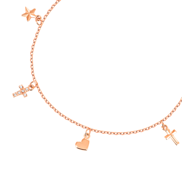 Золотий браслет з фіанітами. Артикул UG5БС607и