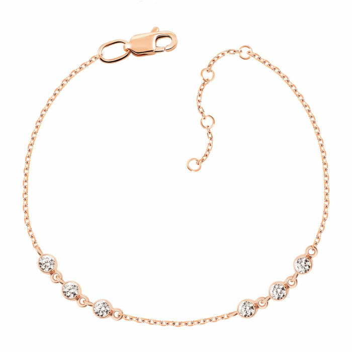 Золотий браслет з фіанітами. Артикул UG5БС872(3)и