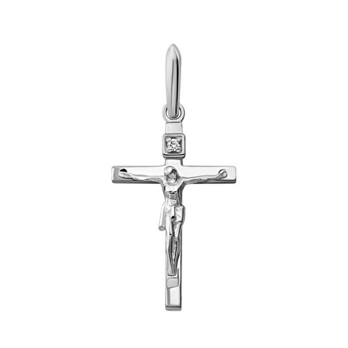 Золотий хрестик з діамантом.Артикул UG53104930202