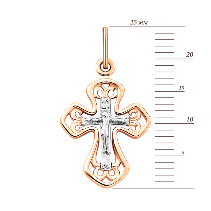 Золотой крестик. Распятие Христа.Артикул UG5501094
