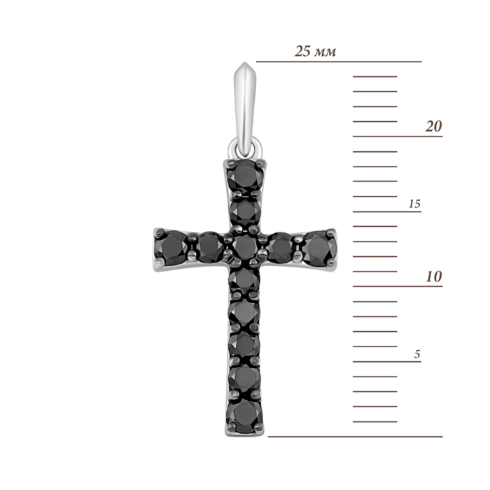 Золотий хрестик з діамантами.Артикул UG53109129202