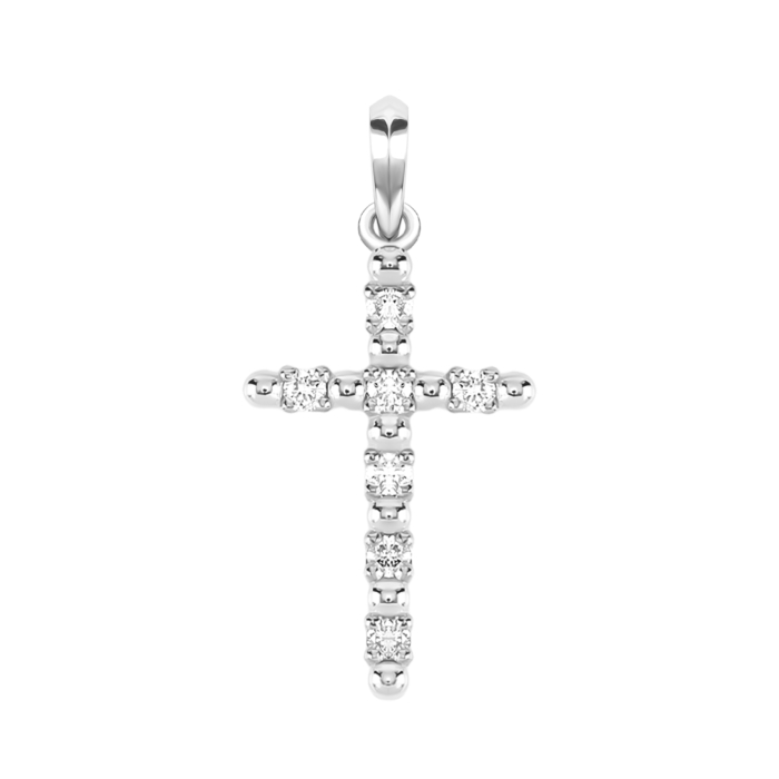 Золотий хрестик з діамантами. Артикул UG53112281202