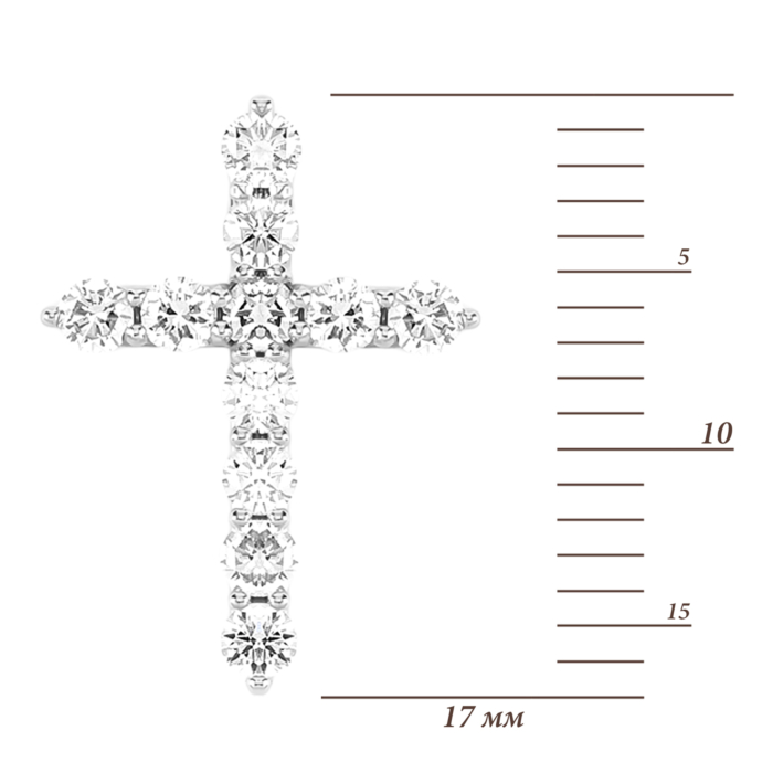 Золотий хрестик з діамантами. Артикул UG53112591202