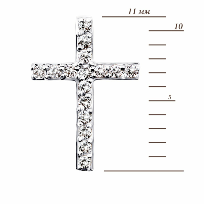 Золотий хрестик з діамантами. Артикул UG5316090/1