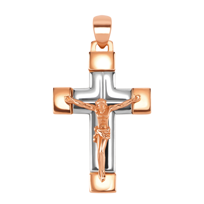 Золотий хрестик. Розп'яття Христове. Артикул UG53012015304вз