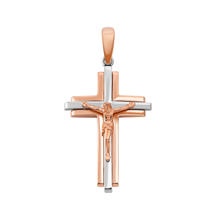 Золотий хрестик. Розп'яття Христов.Артикул UG53012015504