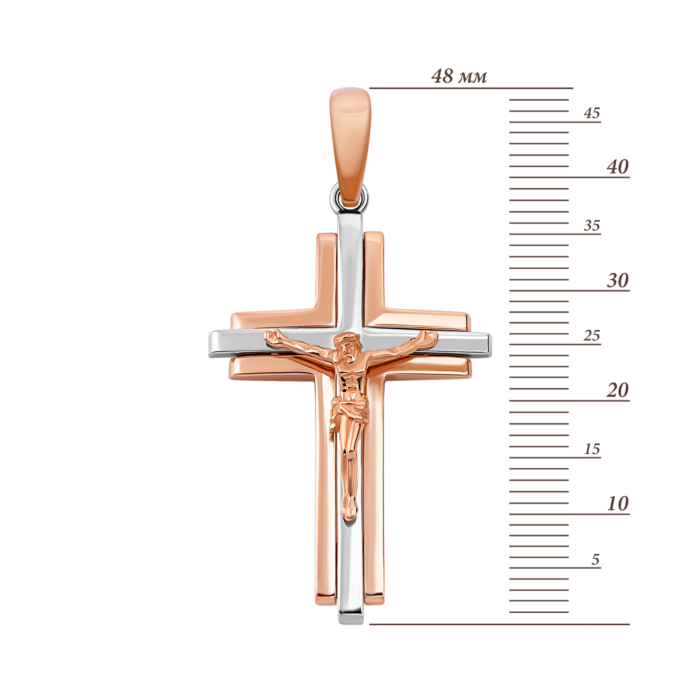 Золотий хрестик. Розп'яття Христов.Артикул UG53012015504