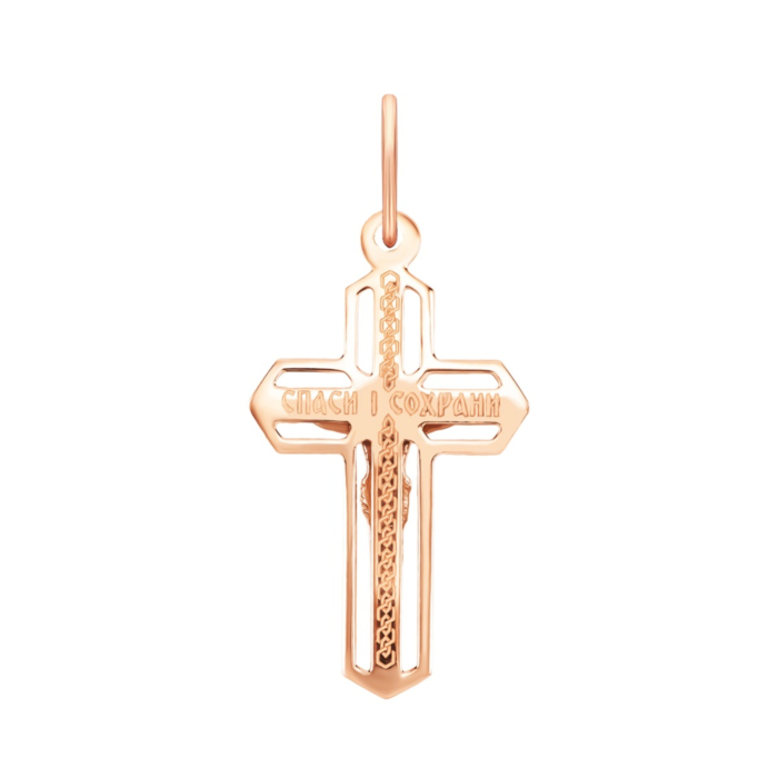 Золотой крестик. Распятие Христа. Артикул UG530351-1-6/01/3