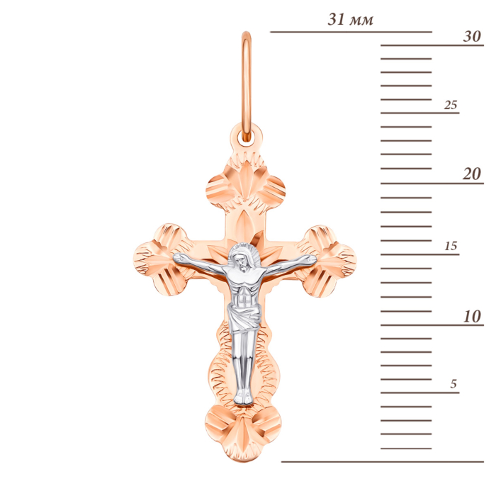 Золотой крестик. Распятие Христа (30368-1-2/01/3 (30368/1е)