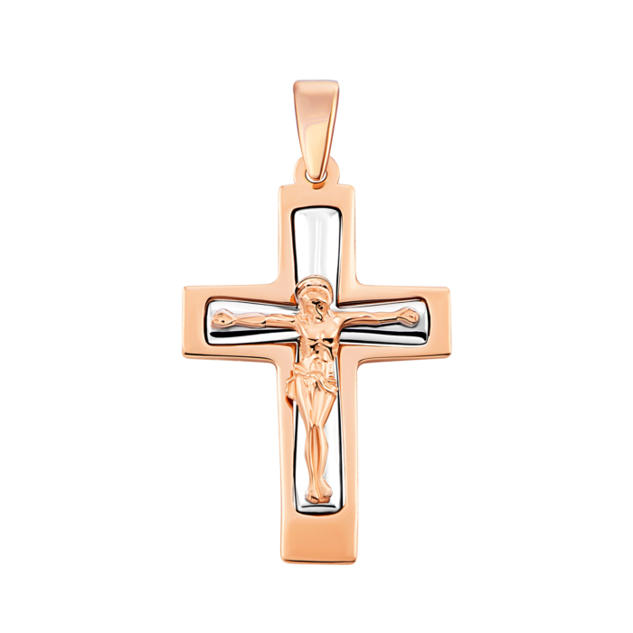 Золотий хрестик. Розп'яття Христове.Артикул 501377кб