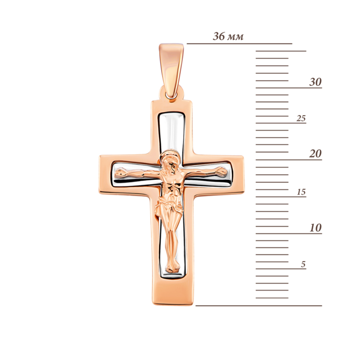 Золотой крестик. Распятие Христа.Артикул UG5501377кб