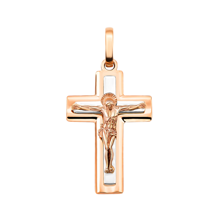 Золотий хрестик. Розп'яття Христове.Артикул 501638