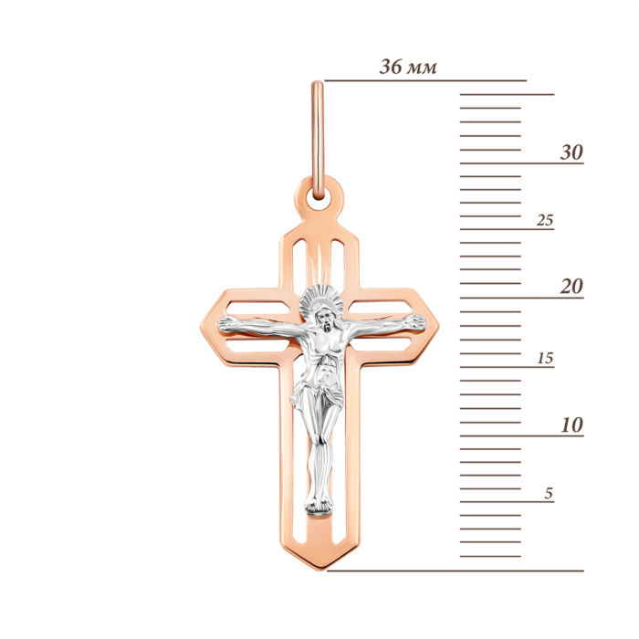 Золотой крестик. Распятие Христа.Артикул UG5510601