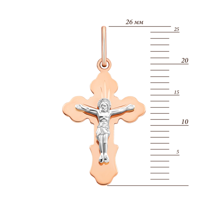 Золотой крестик. Распятие Христа.Артикул UG5510800