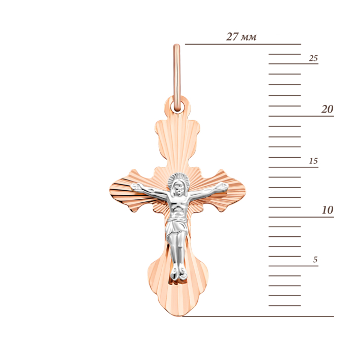 Золотий хрестик. Розп'яття Христове.Артикул UG5516603
