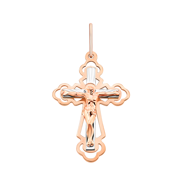 Золотой крестик. Распятие Христа.Артикул UG5520299