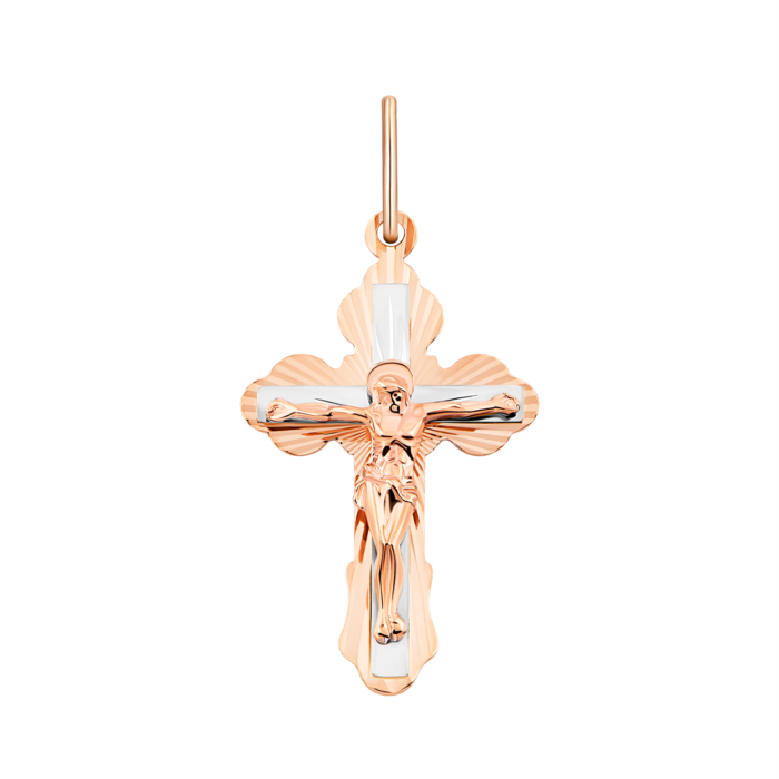 Золотой крестик. Распятие Христа.Артикул UG5520403