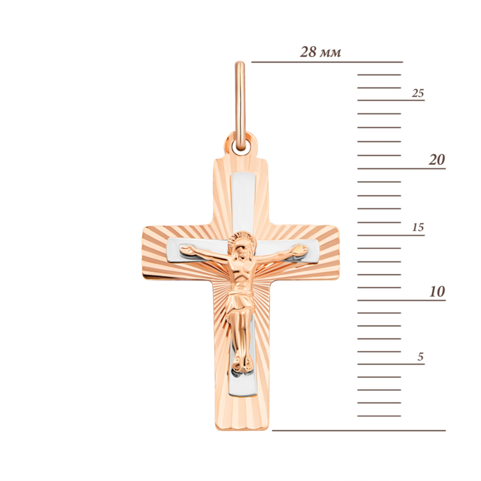 Золотий хрестик. Розп'яття Христове.Артикул UG5521113н