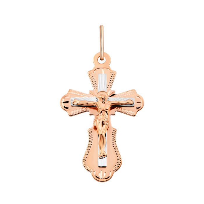 Золотой крестик. Распятие Христа.Артикул UG5521299