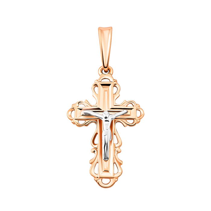 Золотой крестик. Распятие Христа.Артикул UG5501333