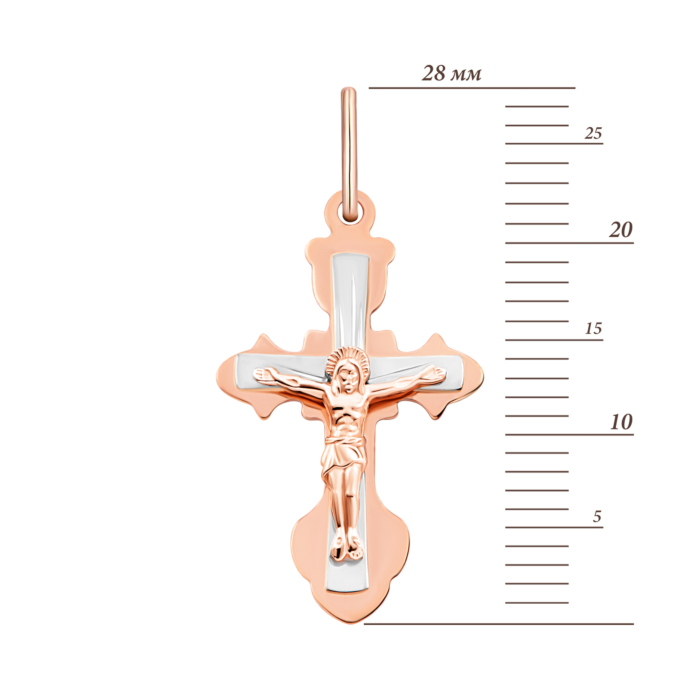 Золотой крестик. Распятие Христа.Артикул UG5526600