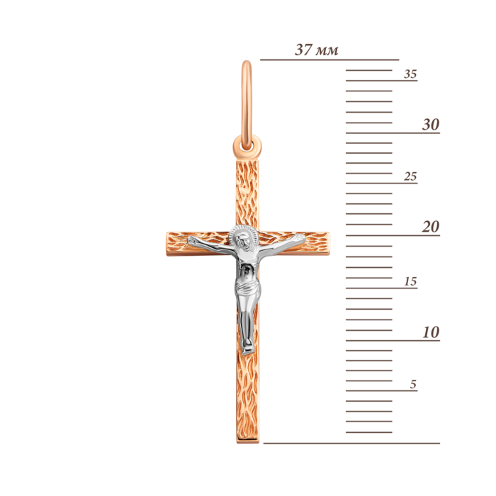 Золотой крестик. Распятие Христа.Артикул UG5к113