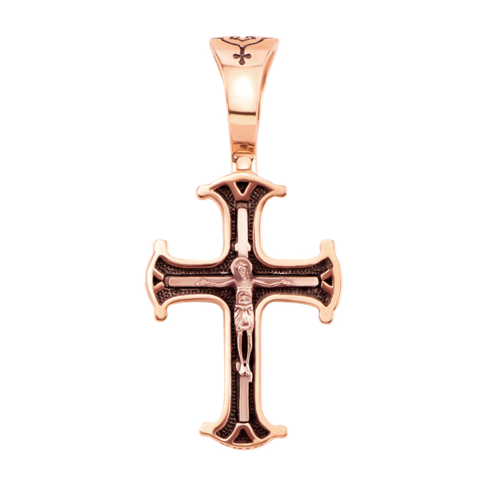 Золотой крестик. Распятие Христа. Артикул UG5ЗК38 у