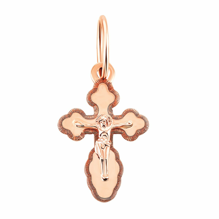 Золотий хрестик з алмазною гранню. Артикул UG5Кр 086