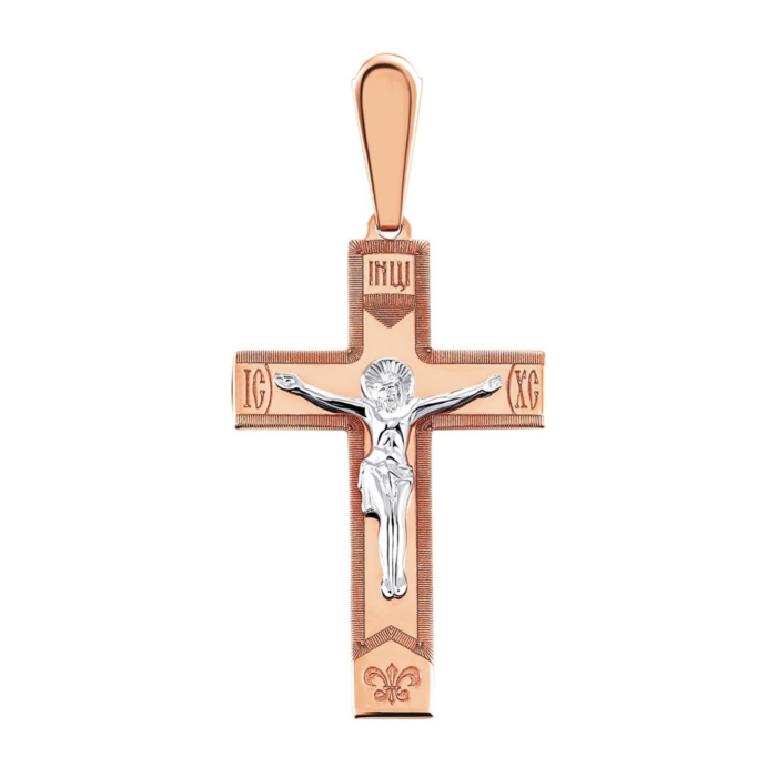 Золотой крестик с алмазной гранью. Артикул UG5Кр0105/1