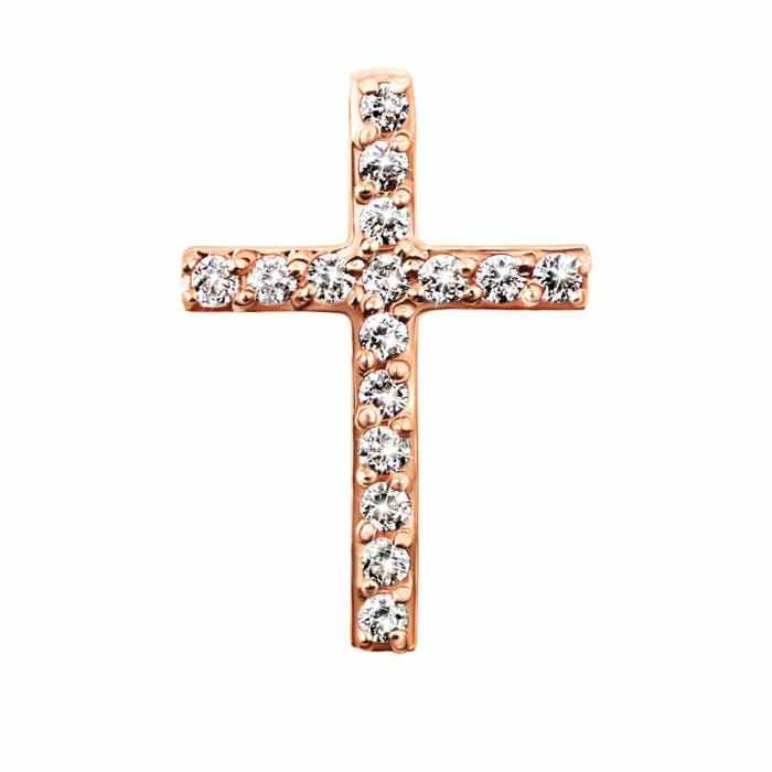 Золотий хрестик з діамантами. Артикул UG5316090