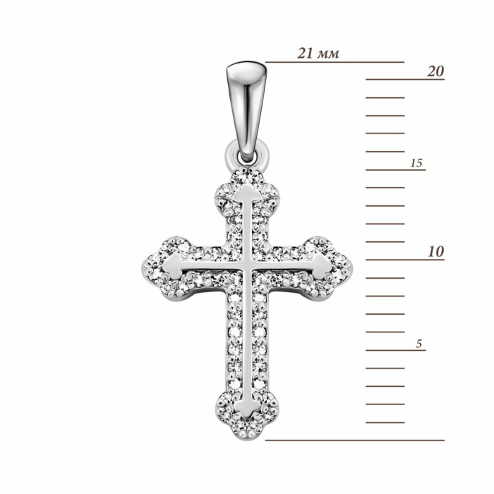 Золотий хрестик з діамантами.Артикул UG5560068/02/1/9894