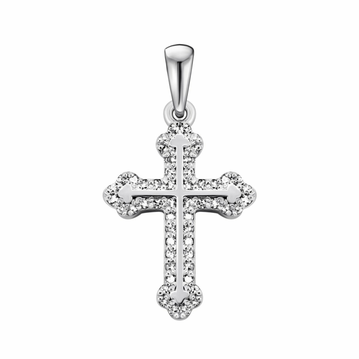 Золотой крестик с бриллиантами.Артикул UG5560068/02/1/9894