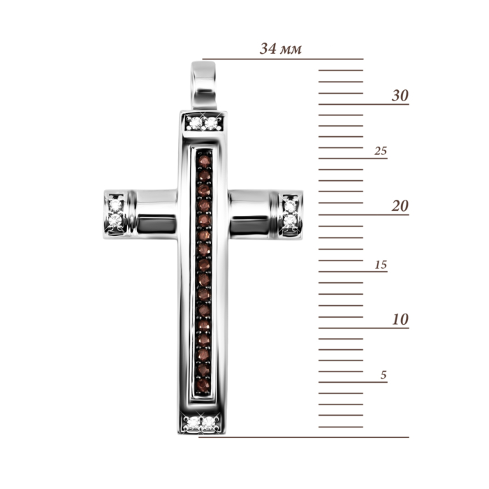 Золотий хрестик з фіанітами. Артикул UG53/31/030/1