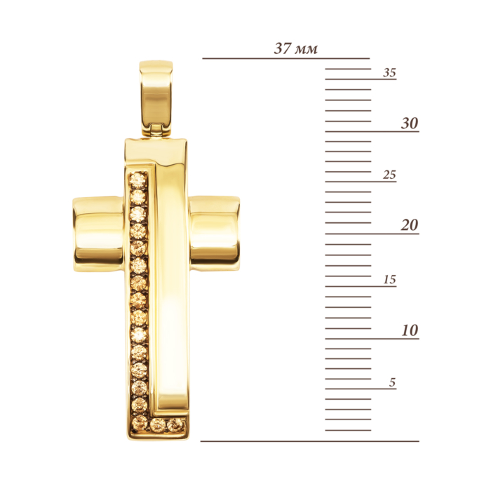 Золотий хрестик з фіанітами. Артикул UG53/31/028/2