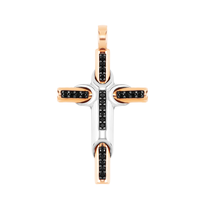 Золотий хрестик з фіанітами. Артикул UG53/31/035кб