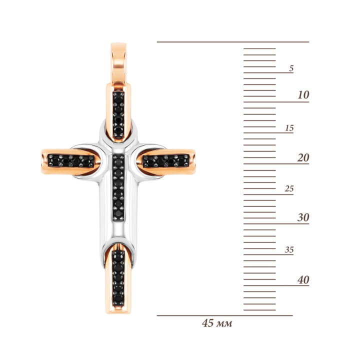 Золотий хрестик з фіанітами. Артикул UG53/31/035кб
