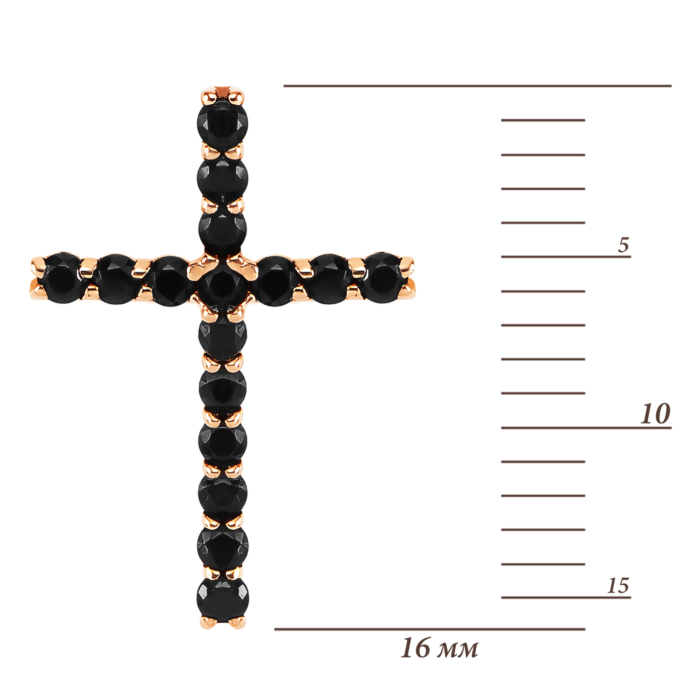 Золотий хрестик з фіанітами. Артикул UG531/0411/00/02/01
