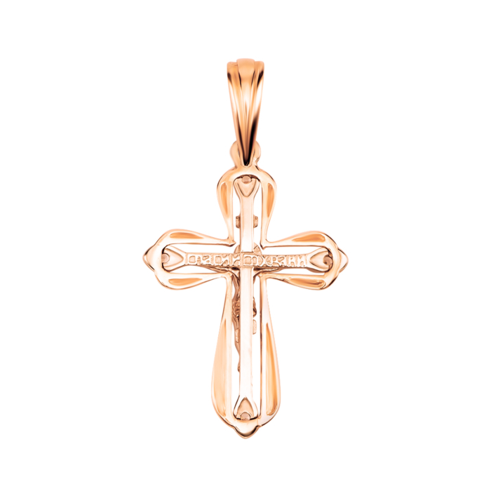 Золотий хрестик з фіанітами. Артикул UG5КР321и