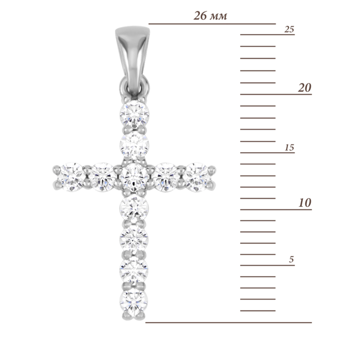 Золотой крестик с фианитами Tesori. Артикул UG531777/02/1/4189