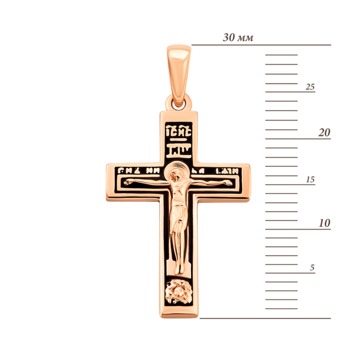 Золотий хрестик з емаллю.Артикул UG5310853910101