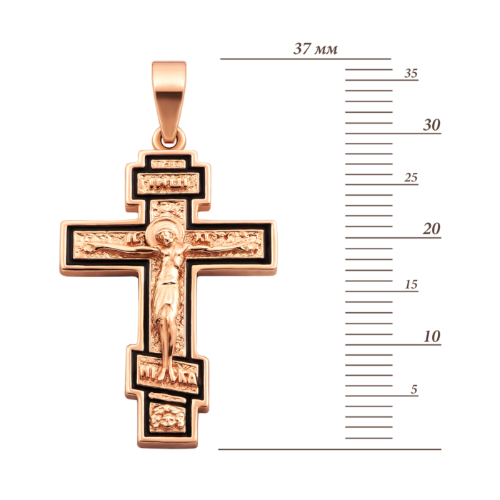 Золотий хрестик з емаллю.Артикул UG5310861910101