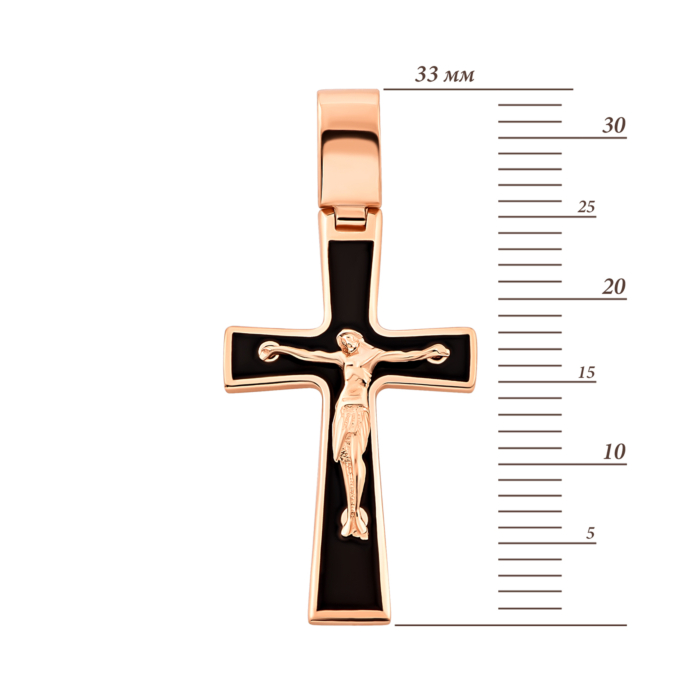 Золотий хрестик з емаллю.Артикул UG5310876410101