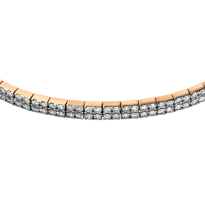 Золотий жорсткий браслет з діамантами.Артикул UG54102921201