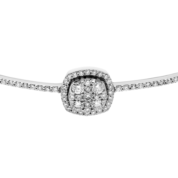 Золотий жорсткий браслет з діамантами.Артикул UG55111010002