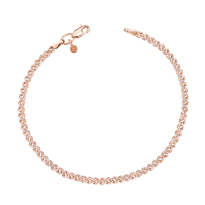 Золотий браслет без вставки 3,5mm. Артикул 77968-4.5-3/01 (77068/4б)