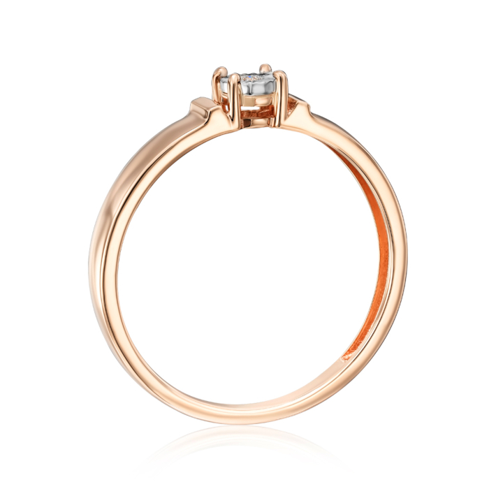 Золота каблучка з діамантом. Артикул 53554/14/3/8566